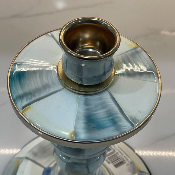 Sterling Check Enamel Candlestick -NEW - Picture 9 of 16